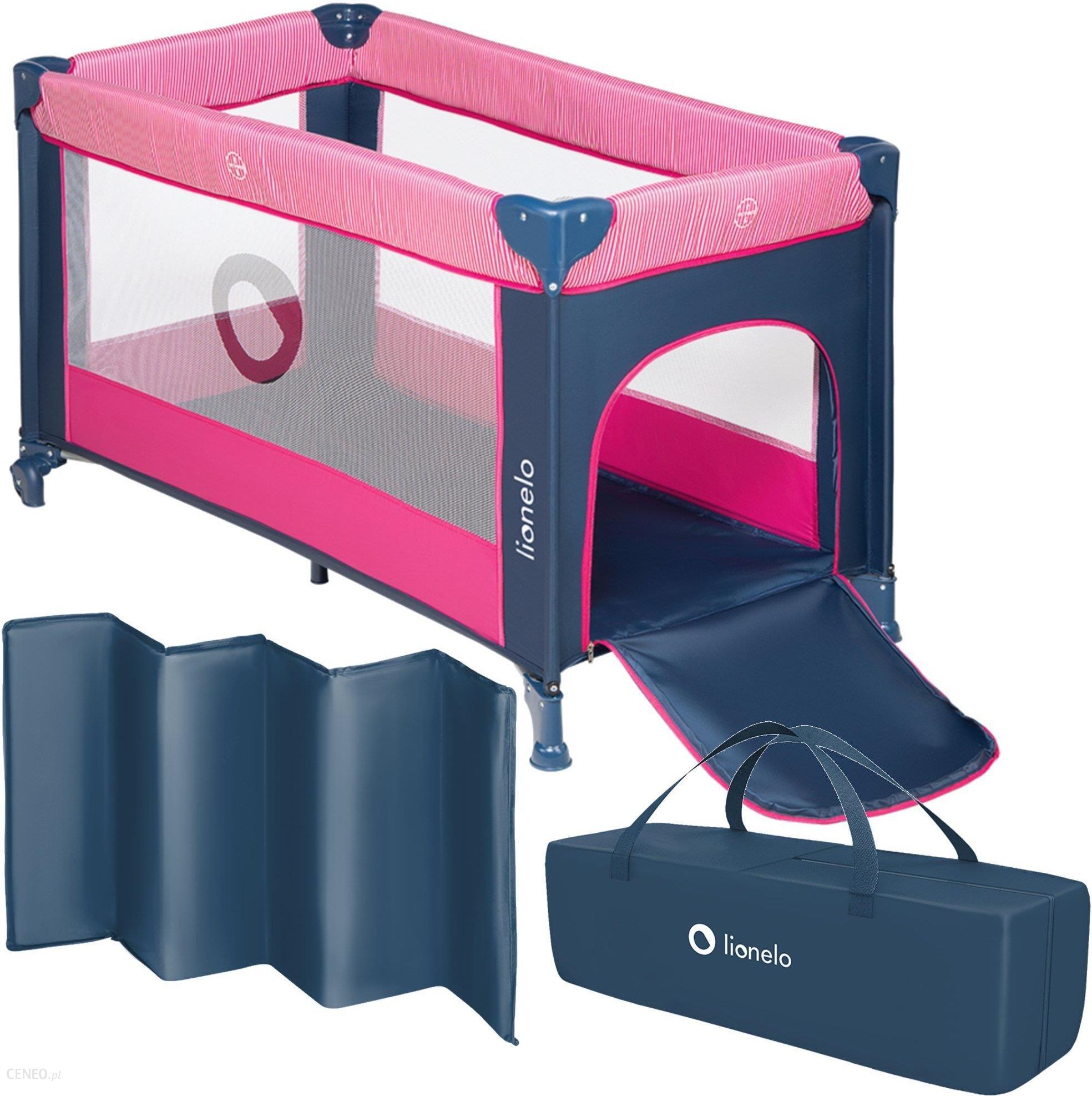 i-lionelo-stefi-lozeczko-turystyczne-kojec-2w1-skladane-pink-rose